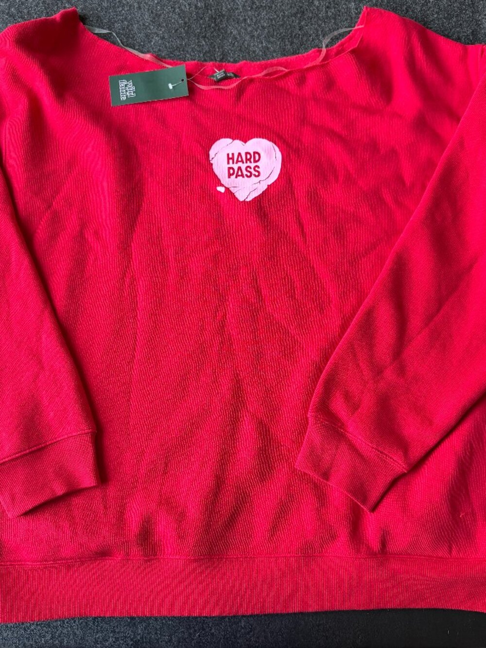 Wild Fable Hard Pass Valentine Sweatshirt XXL NWT - Picture 1 of 8